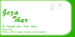 geza thur business card